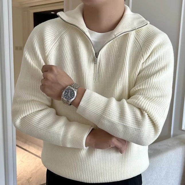 Men's Quarter-Zip Sweater Cotton