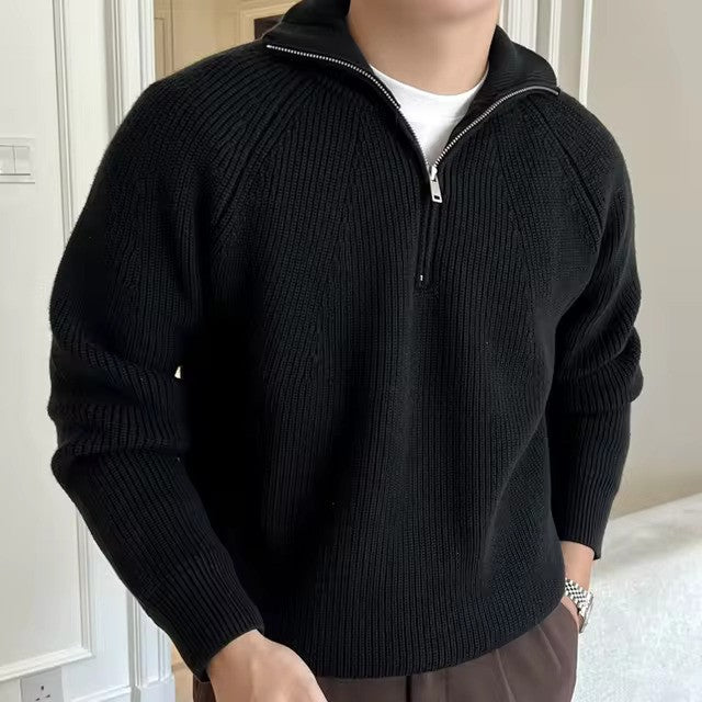Men's Quarter-Zip Sweater Cotton