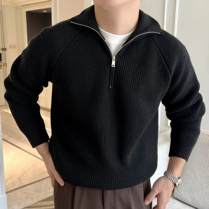 Men's Quarter-Zip Sweater Cotton