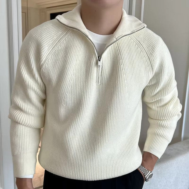 Men's Quarter-Zip Sweater Cotton
