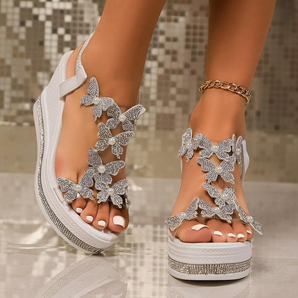 Women's Wedge Sandals Butterfly Design