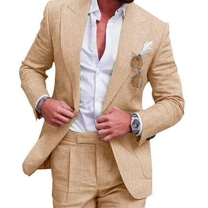 Men's Linen Suit Two-Button