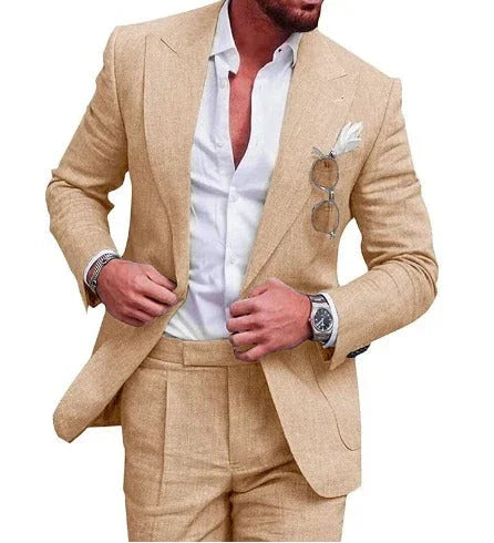 Men's Linen Suit Two-Button