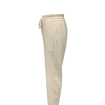 Women's Jogger Trousers Cotton - Breathable Relaxed Fit with Drawstring Waist and Cuffed Ankles