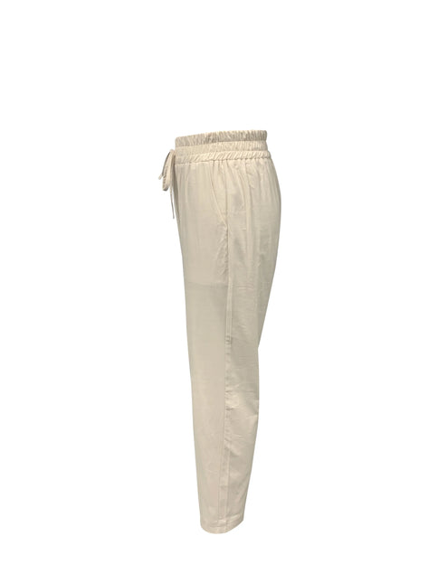 Women's Jogger Trousers Cotton - Breathable, Relaxed Fit, Drawstring Waist, Cuffed Ankles