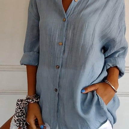 Women's Long Sleeve Button-Down Shirt Casual Style