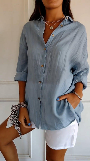 Women's Long Sleeve Button-Down Shirt Casual Style