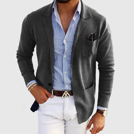Men's Knit Blazer Lightweight Casual Style
