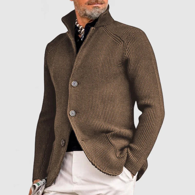 Men's Knitted Cardigan Classic Button-Up Sweater