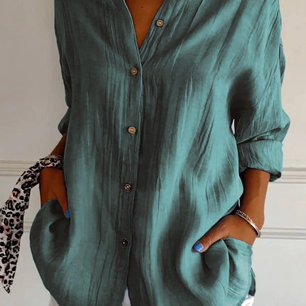 Women's Long Sleeve Button-Down Shirt Casual Style