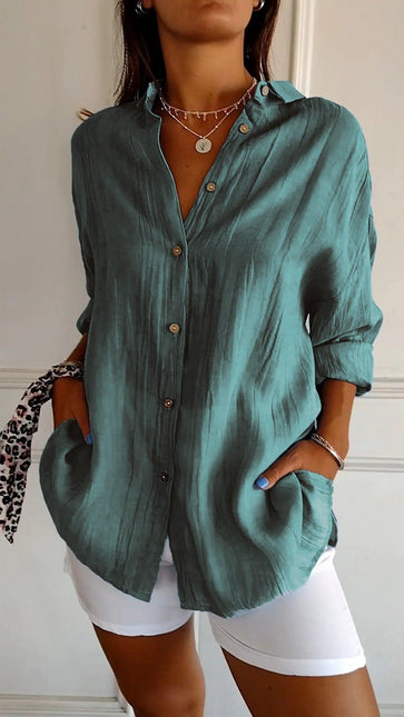 Women's Long Sleeve Button-Down Shirt Casual Style