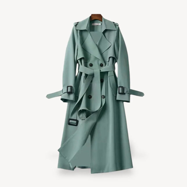 Women's Classic Trench Coat Jacket Stylish Cotton Blend