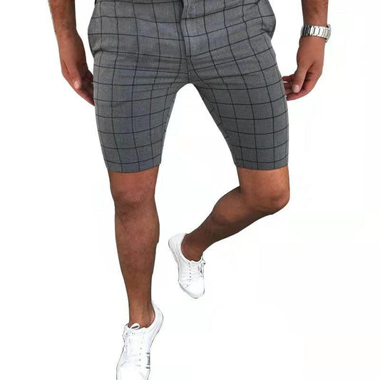 Men's Tailored Fit Plaid Shorts - Breathable Fabric