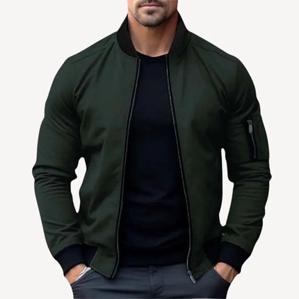 Men’s Zip Up Bomber Jacket Polyester