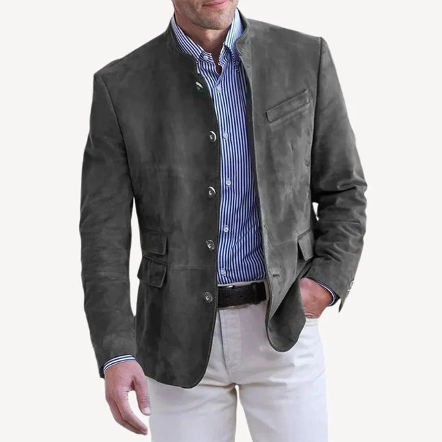 Men's Suede Blazer Jacket