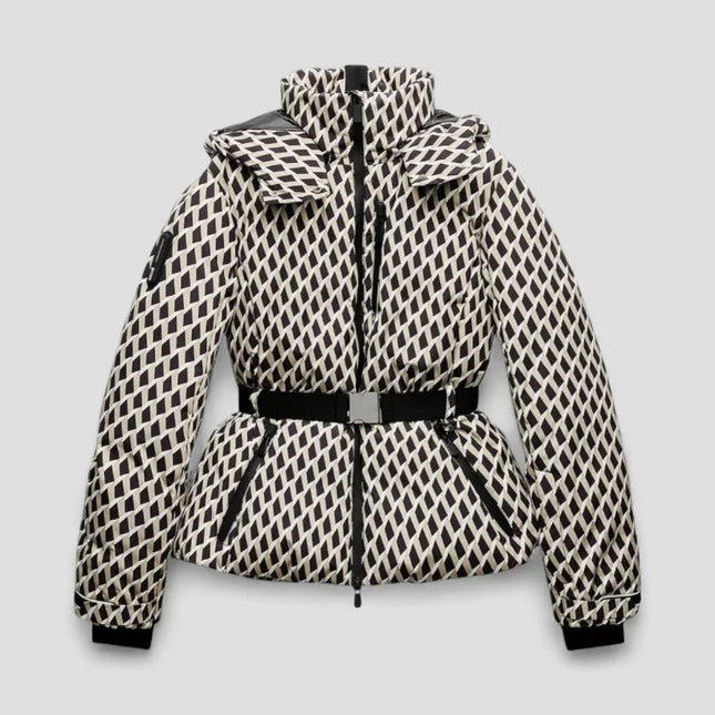 Women's Quilted Puffer Belted Winter Coat