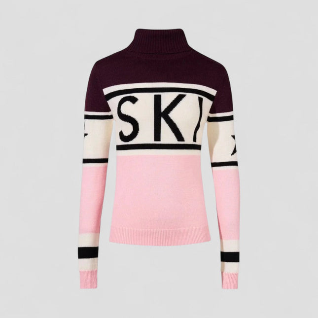 Women's Turtleneck Merino Wool Ski Jumper