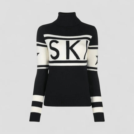 Women's Turtleneck Merino Wool Ski Jumper