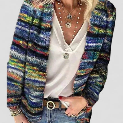 Women's Knitted Multicolor Cardigan