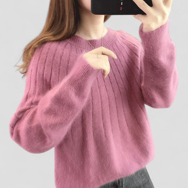Women's Knit Sweater Soft Fluffy Style