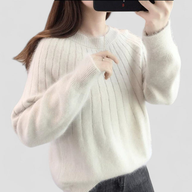 Women's Knit Sweater Soft Fluffy Style