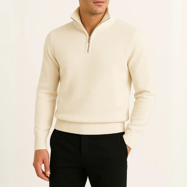 Men's Half-Zip Sweater Navy Blue