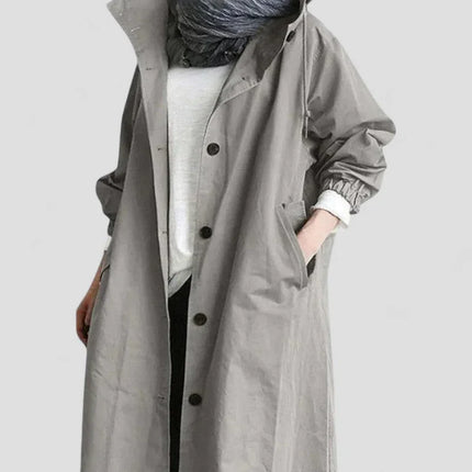 Women's Hooded Waterproof Trench Coat