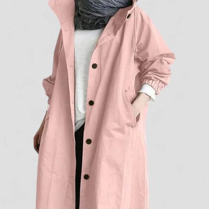 Women's Hooded Waterproof Trench Coat