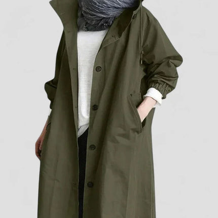 Women's Hooded Waterproof Trench Coat