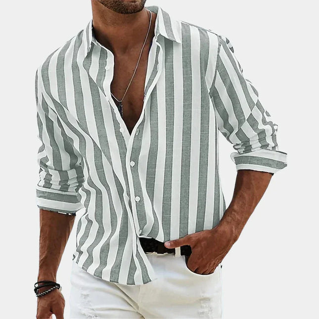 Men's Striped Linen Shirt