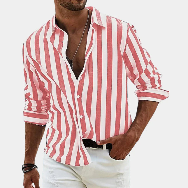 Men's Striped Linen Shirt