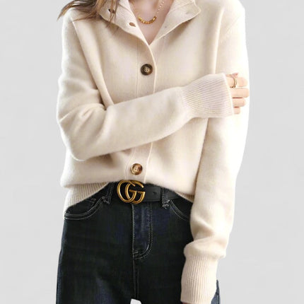 Women's Knitted Cardigan Button-Up