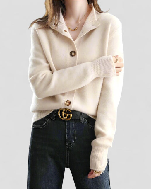 Women's Knitted Cardigan Button-Up
