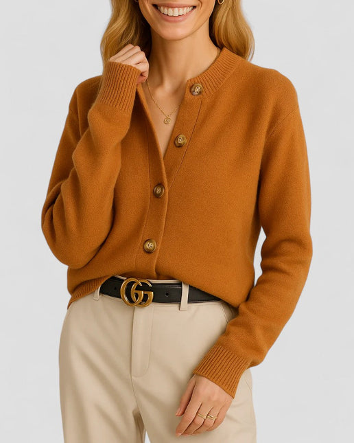 Women's Knitted Cardigan Button-Up