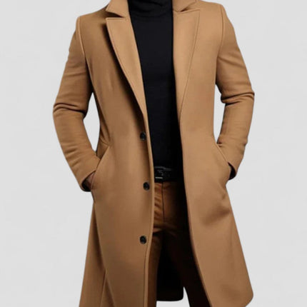 Men's Wool Overcoat Elegant Style