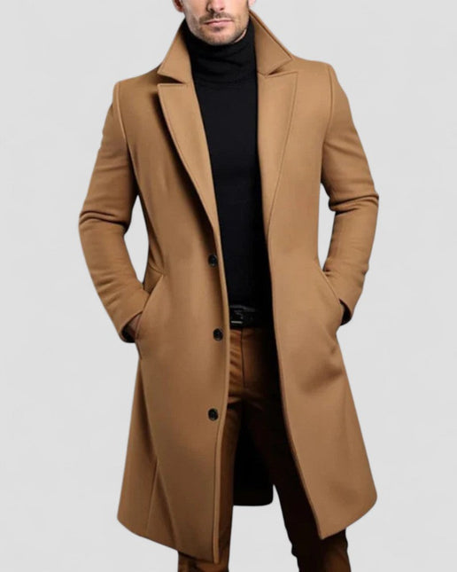 Men's Wool Overcoat Elegant Style