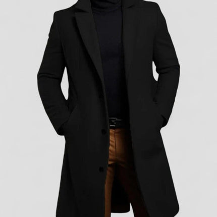 Men's Wool Overcoat Elegant Style