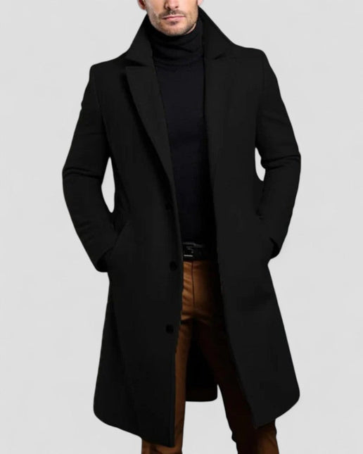 Men's Wool Overcoat Elegant Style