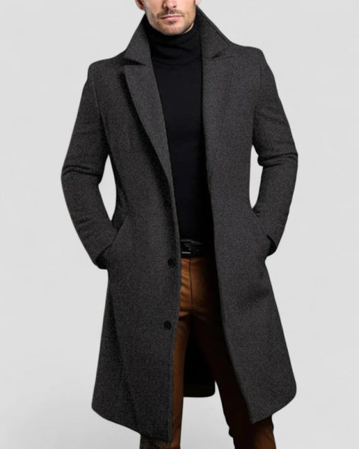 Men's Wool Overcoat Elegant Style