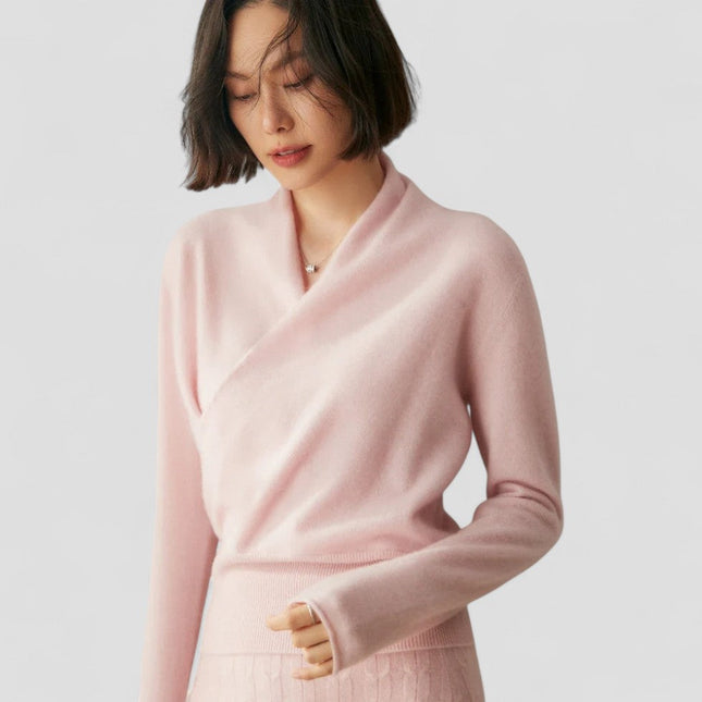 Women's Elegant Fit Soft Knit Wrap Sweater