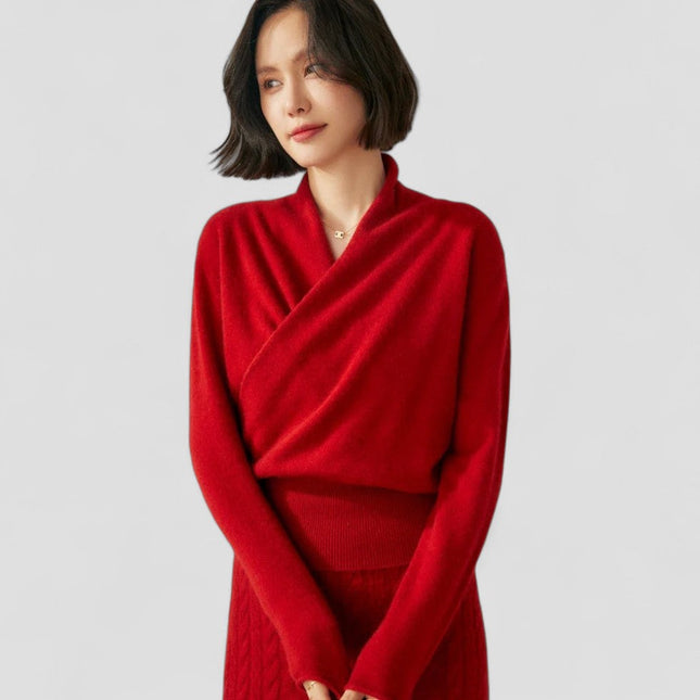 Women's Elegant Fit Soft Knit Wrap Sweater