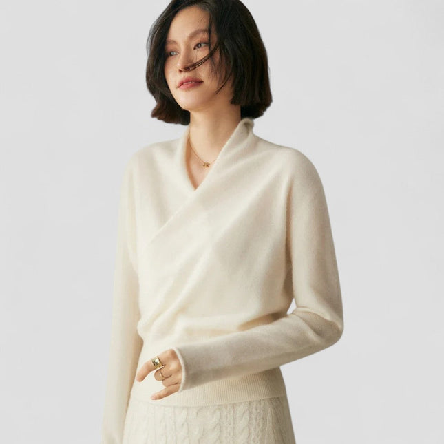 Women's Elegant Fit Soft Knit Wrap Sweater
