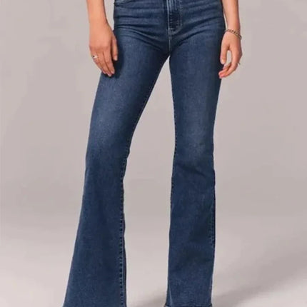 Women's High-Waisted Flared Jeans Denim