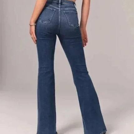 Women's High-Waisted Flared Jeans Denim