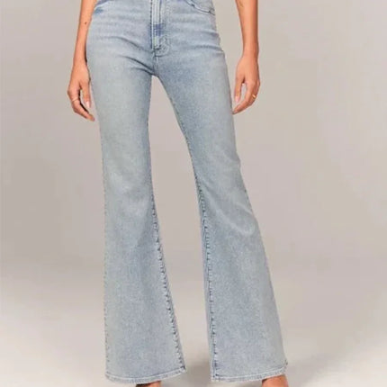 Women's High-Waisted Flared Jeans Denim