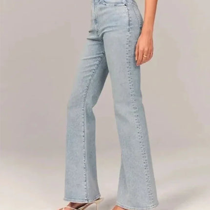 Women's High-Waisted Flared Jeans Denim