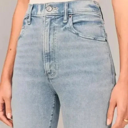 Women's High-Waisted Flared Jeans Denim