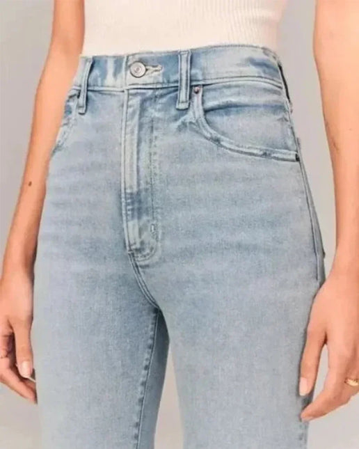 Women's High-Waisted Flared Jeans Denim