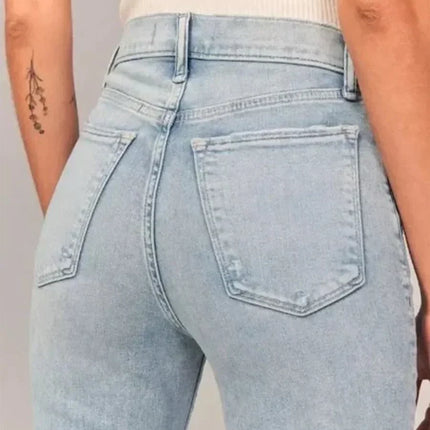 Women's High-Waisted Flared Jeans Denim