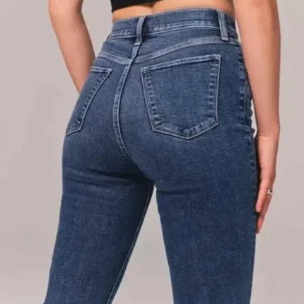 Women's High-Waisted Flared Jeans Denim